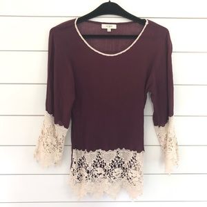 - Umgee Crochet Lace Trim Crepe Fabric Boho …